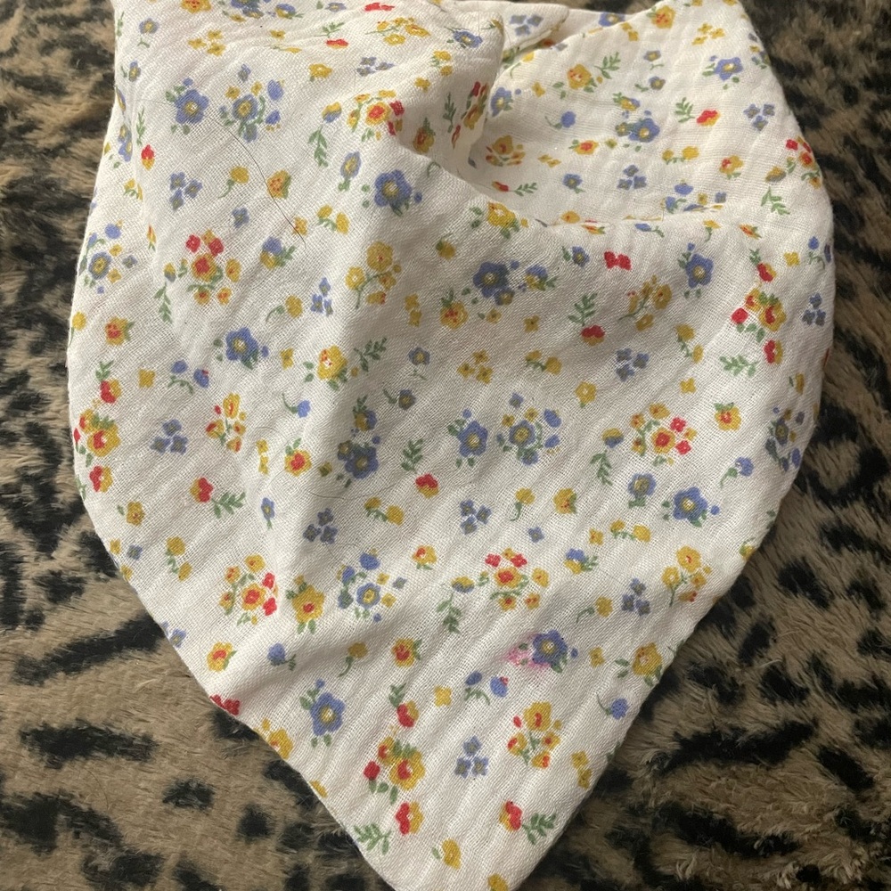 Colorful Floral Kids Bandana Bib